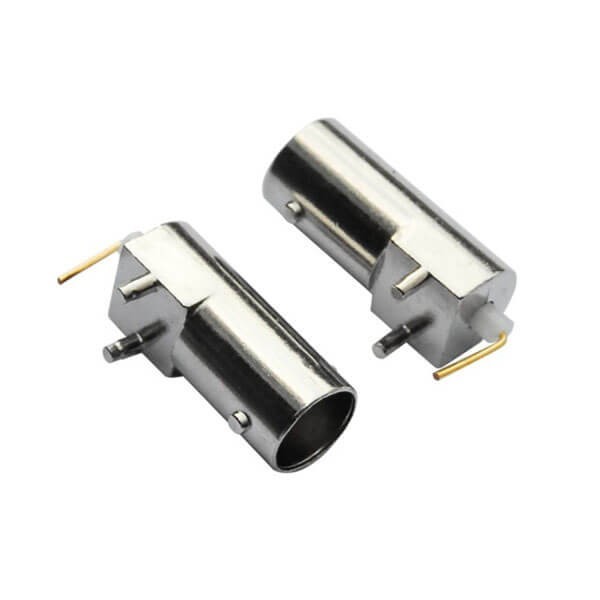 bnc 连接器 90度射频同轴 母头锌合金 PCB插座板