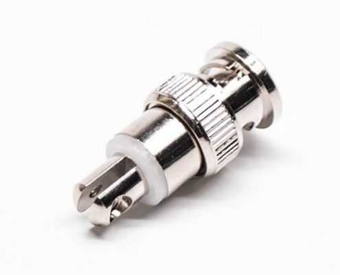 BNC接口公头插头直式锁线同轴连接器