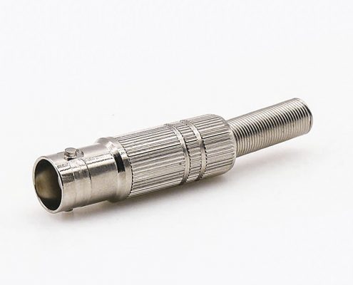 BNC连接器母头直式接线焊接带弹簧用于SYV-50-3