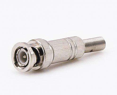 BNC连接器头直式接线带弹簧焊接用于SYV-50-3