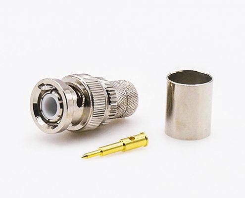 BNC连接器RG214公头直式压接