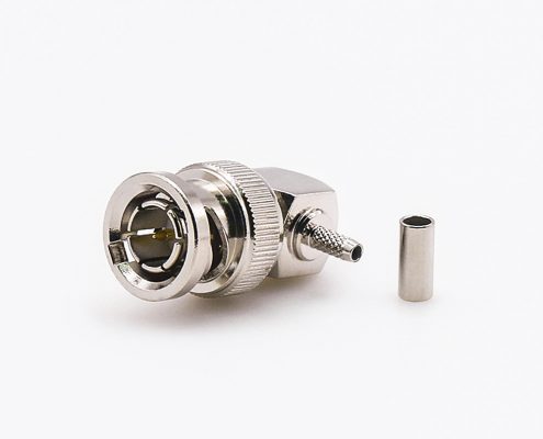 RG174BNC连接器公头弯式75Ω压接接线
