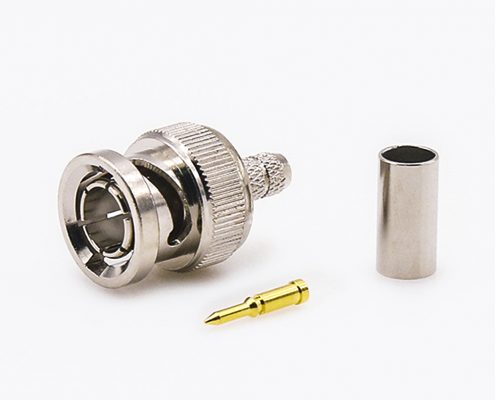 RG58BNC连接器RG58/RG142的公头直式接线压接