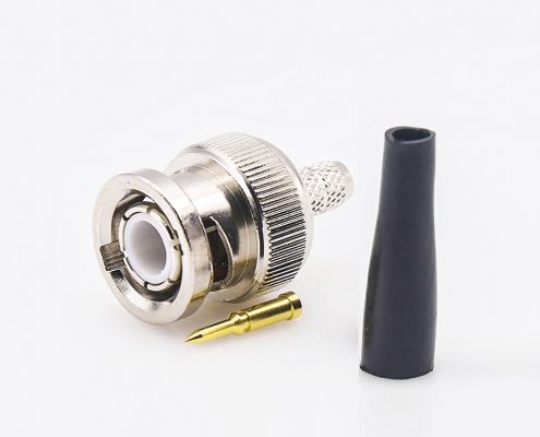 用于RG58/RG142的BNC连接器公头直式接线压接