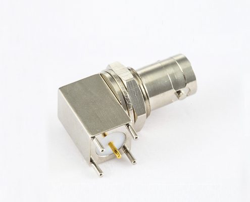 BNC75欧姆母头弯式焊接PCB板的座子