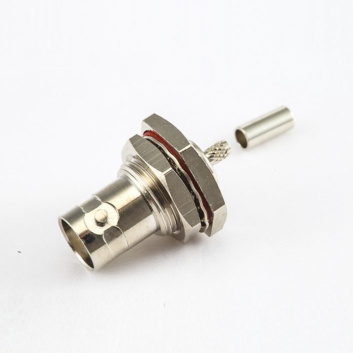 BNC 母头直式带螺母压接RG174/RG316电缆 BNC 母头直式带螺母压接RG174/RG316电缆