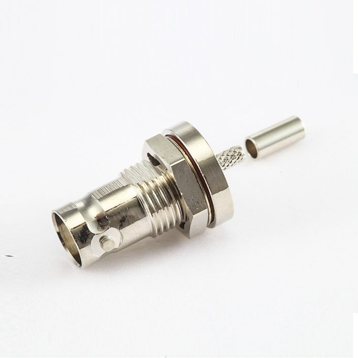 BNC连接器母头直式带螺母压接RG174/RG316电缆 BNC连接器母头直式带螺母压接RG174/RG316电缆