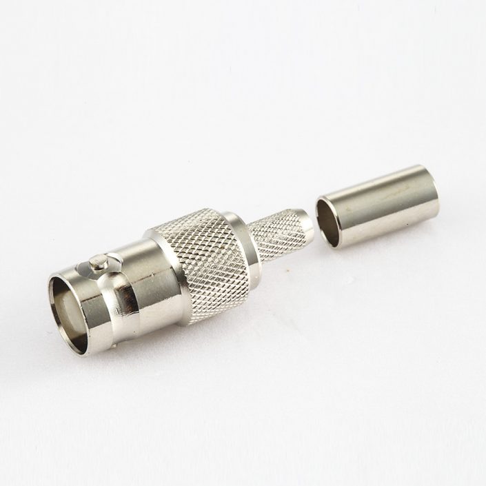 BNC连接器母头直式压接RG58/RG142电缆 BNC连接器母头直式压接RG58/RG142电缆