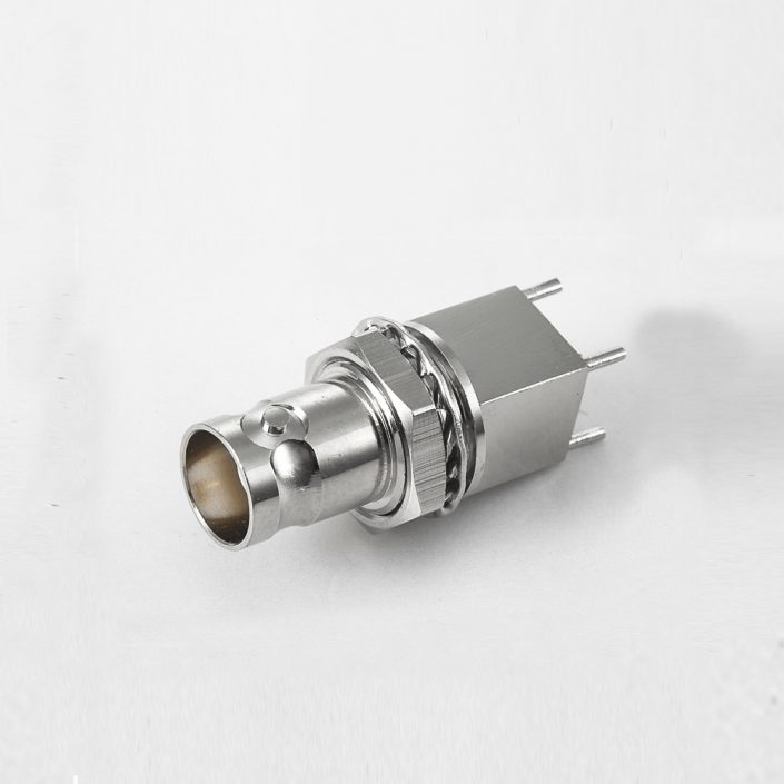 BNC 50欧姆母头直式焊接PCB板座子 BNC 50欧姆母头直式焊接PCB板座子