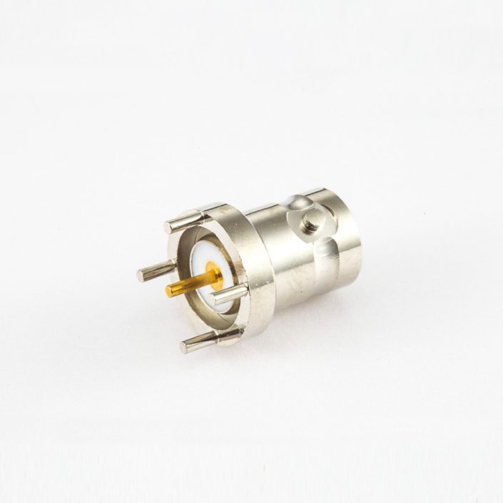 BNC连接器50Ω母头直式焊接PCB板座子 BNC连接器50Ω母头直式焊接PCB板座子