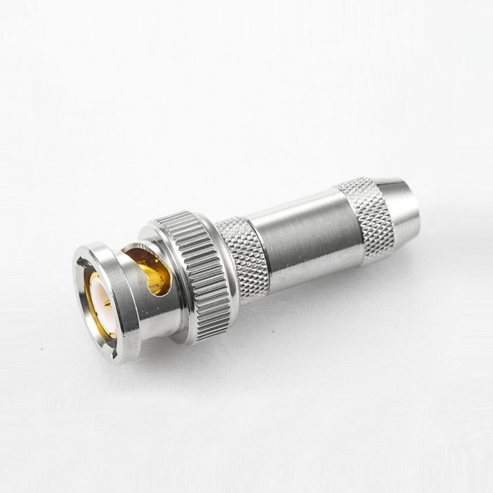 BNC 75Ω公头直式压接RG179/SYV75-1.5电缆 BNC 75Ω公头直式压接RG179/SYV75-1.5电缆