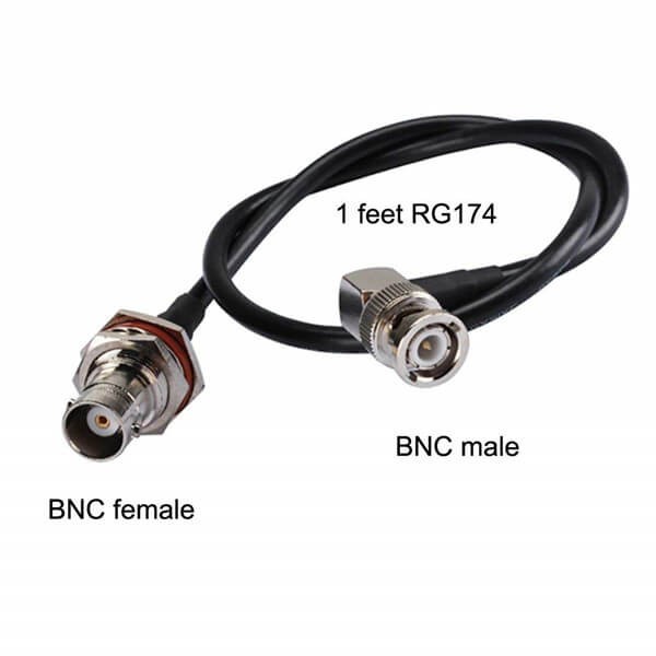 BNC接头射频线RG174接防水BNC母头转公头 BNC接头射频线RG174接防水BNC母头转公头